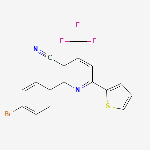 2-(4-Bromophenyl)-6-(2-thienyl)-4-(trifluoromethyl)nicotinonitrile