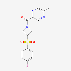 (3-((4-Fluorophenyl)sulfonyl)azetidin-1-yl)(5-methylpyrazin-2-yl)methanone