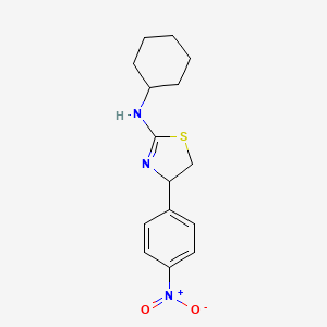 N-cyclohexyl-4-(4-nitrophenyl)-4,5-dihydro-1,3-thiazol-2-amine