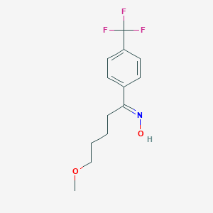 molecular formula C13H16F3NO2 B026705 5-Methoxy-1-(4-(trifluoromethyl)phenyl)pentan-1-one oxime CAS No. 88699-84-7
