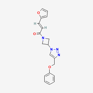 (E)-3-(furan-2-yl)-1-(3-(4-(phenoxymethyl)-1H-1,2,3-triazol-1-yl)azetidin-1-yl)prop-2-en-1-one
