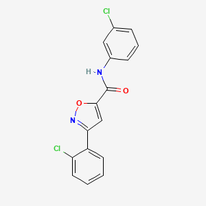 3-(2-chlorophenyl)-N-(3-chlorophenyl)-1,2-oxazole-5-carboxamide
