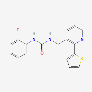 1-(2-Fluorophenyl)-3-((2-(thiophen-2-yl)pyridin-3-yl)methyl)urea