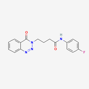 molecular formula C17H15FN4O2 B2670516 N-(4-fluorophenyl)-4-(4-oxo-1,2,3-benzotriazin-3-yl)butanamide CAS No. 880812-20-4
