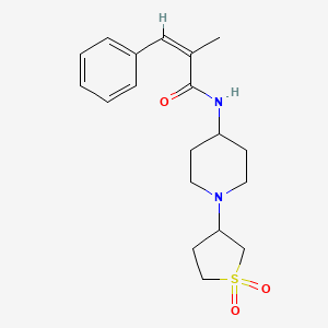 (Z)-N-(1-(1,1-dioxidotetrahydrothiophen-3-yl)piperidin-4-yl)-2-methyl-3-phenylacrylamide
