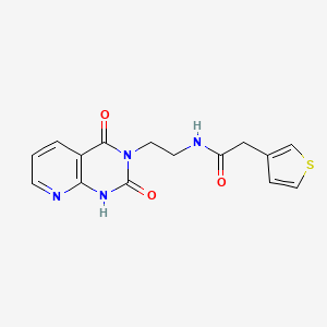 N-(2-(2,4-dioxo-1,2-dihydropyrido[2,3-d]pyrimidin-3(4H)-yl)ethyl)-2-(thiophen-3-yl)acetamide