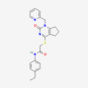 N-(4-ethylphenyl)-2-((2-oxo-1-(pyridin-2-ylmethyl)-2,5,6,7-tetrahydro-1H-cyclopenta[d]pyrimidin-4-yl)thio)acetamide