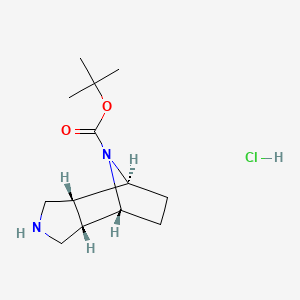 tert-butyl rac-(1R,2S,6R,7S)-4,10-diazatricyclo[5.2.1.0~2,6~]decane-10-carboxylate hydrochloride