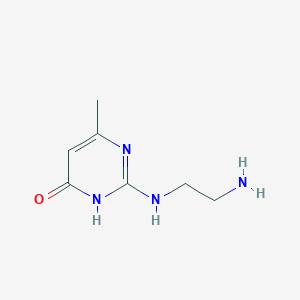 molecular formula C7H12N4O B2670535 2-((2-Aminoethyl)amino)-6-methylpyrimidin-4(1H)-one CAS No. 459182-44-6
