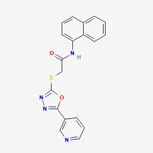 N-(naphthalen-1-yl)-2-{[5-(pyridin-3-yl)-1,3,4-oxadiazol-2-yl]sulfanyl}acetamide