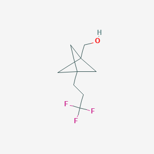 molecular formula C9H13F3O B2670544 [3-(3,3,3-Trifluoropropyl)-1-bicyclo[1.1.1]pentanyl]methanol CAS No. 2287310-94-3