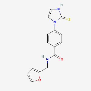 N-(furan-2-ylmethyl)-4-(2-thioxo-2,3-dihydro-1H-imidazol-1-yl)benzamide