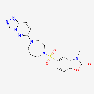 3-Methyl-5-[[4-([1,2,4]triazolo[4,3-b]pyridazin-6-yl)-1,4-diazepan-1-yl]sulfonyl]-1,3-benzoxazol-2-one