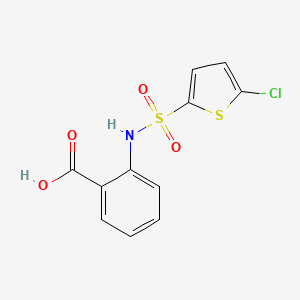 molecular formula C11H8ClNO4S2 B2670567 2-(5-Chlorothiophene-2-sulfonamido)benzoic acid CAS No. 327979-67-9