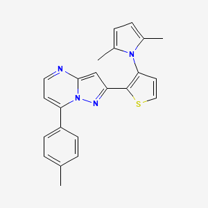 molecular formula C23H20N4S B2670568 2-[3-(2,5-dimethyl-1H-pyrrol-1-yl)-2-thienyl]-7-(4-methylphenyl)pyrazolo[1,5-a]pyrimidine CAS No. 444151-85-3
