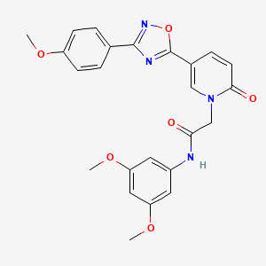 molecular formula C24H22N4O6 B2670576 N-(3,5-dimethoxyphenyl)-2-{5-[3-(4-methoxyphenyl)-1,2,4-oxadiazol-5-yl]-2-oxo-1,2-dihydropyridin-1-yl}acetamide CAS No. 1112440-49-9