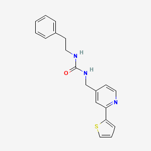 1-Phenethyl-3-((2-(thiophen-2-yl)pyridin-4-yl)methyl)urea