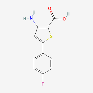 molecular formula C11H8FNO2S B2670585 3-amino-5-(4-fluorophenyl)thiophene-2-carboxylic Acid CAS No. 187949-92-4