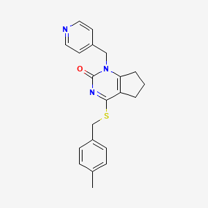4-((4-methylbenzyl)thio)-1-(pyridin-4-ylmethyl)-6,7-dihydro-1H-cyclopenta[d]pyrimidin-2(5H)-one