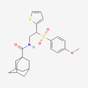 molecular formula C24H29NO4S2 B2670617 N-[2-(4-methoxybenzenesulfonyl)-2-(thiophen-2-yl)ethyl]adamantane-1-carboxamide CAS No. 946348-65-8
