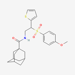 N-[2-[(4-methoxyphenyl)sulfonyl]-2-(2-thienyl)ethyl]adamantane-1-carboxamide