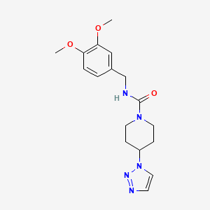 N-(3,4-dimethoxybenzyl)-4-(1H-1,2,3-triazol-1-yl)piperidine-1-carboxamide