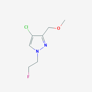 molecular formula C7H10ClFN2O B2670627 4-chloro-1-(2-fluoroethyl)-3-(methoxymethyl)-1H-pyrazole CAS No. 1856041-17-2