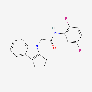 molecular formula C19H16F2N2O B2670632 2-{1H,2H,3H,4H-cyclopenta[b]indol-4-yl}-N-(2,5-difluorophenyl)acetamide CAS No. 1203042-55-0