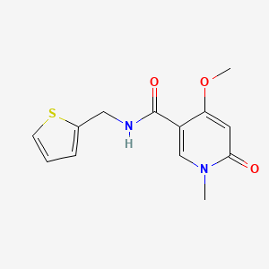 4-methoxy-1-methyl-6-oxo-N-(thiophen-2-ylmethyl)-1,6-dihydropyridine-3-carboxamide