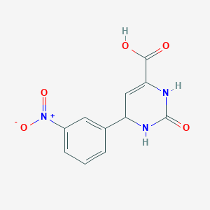 molecular formula C11H9N3O5 B2670644 6-(3-Nitrophenyl)-2-oxo-1,2,3,6-tetrahydropyrimidine-4-carboxylic acid CAS No. 304443-35-4
