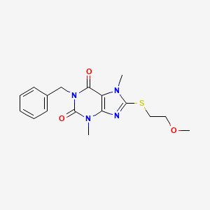 1-benzyl-8-((2-methoxyethyl)thio)-3,7-dimethyl-1H-purine-2,6(3H,7H)-dione