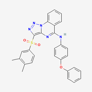 3-((3,4-dimethylphenyl)sulfonyl)-N-(4-phenoxyphenyl)-[1,2,3]triazolo[1,5-a]quinazolin-5-amine
