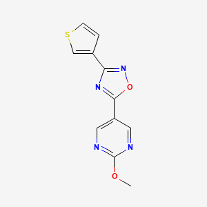 5-(2-Methoxypyrimidin-5-yl)-3-(thiophen-3-yl)-1,2,4-oxadiazole