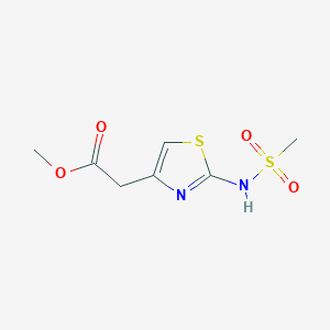 molecular formula C7H10N2O4S2 B2670689 methyl 2-(2-(methylsulfonamido)thiazol-4-yl)acetate CAS No. 919749-95-4
