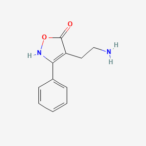 molecular formula C11H12N2O2 B2670707 4-(2-Aminoethyl)-3-phenylisoxazol-5(2H)-one CAS No. 878208-96-9