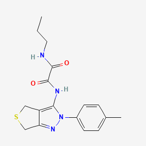 molecular formula C17H20N4O2S B2670715 N'-[2-(4-methylphenyl)-2H,4H,6H-thieno[3,4-c]pyrazol-3-yl]-N-propylethanediamide CAS No. 941973-93-9