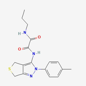 N'-[2-(4-methylphenyl)-4,6-dihydrothieno[3,4-c]pyrazol-3-yl]-N-propyloxamide