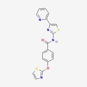 N-(4-(pyridin-2-yl)thiazol-2-yl)-4-(thiazol-2-yloxy)benzamide