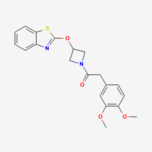 1-(3-(Benzo[d]thiazol-2-yloxy)azetidin-1-yl)-2-(3,4-dimethoxyphenyl)ethanone