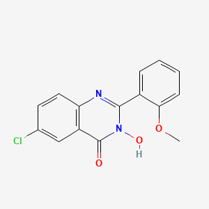 molecular formula C15H11ClN2O3 B2670732 6-chloro-3-hydroxy-2-(2-methoxyphenyl)-4(3H)-quinazolinone CAS No. 338412-69-4