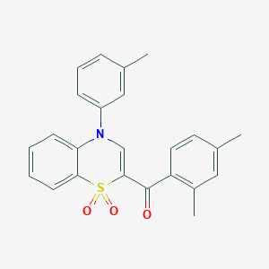 (2,4-dimethylphenyl)[4-(3-methylphenyl)-1,1-dioxido-4H-1,4-benzothiazin-2-yl]methanone