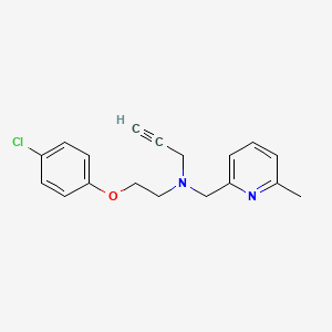 [2-(4-Chlorophenoxy)ethyl][(6-methylpyridin-2-yl)methyl](prop-2-yn-1-yl)amine