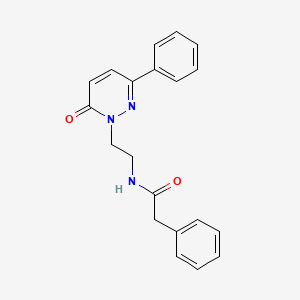 molecular formula C20H19N3O2 B2670794 N-(2-(6-oxo-3-phenylpyridazin-1(6H)-yl)ethyl)-2-phenylacetamide CAS No. 921527-89-1