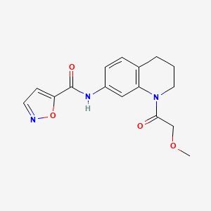 molecular formula C16H17N3O4 B2670844 N-(1-(2-methoxyacetyl)-1,2,3,4-tetrahydroquinolin-7-yl)isoxazole-5-carboxamide CAS No. 1209077-92-8
