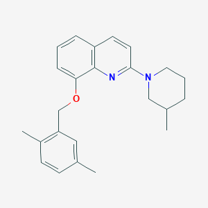 molecular formula C24H28N2O B2670846 8-[(2,5-dimethylphenyl)methoxy]-2-(3-methylpiperidin-1-yl)quinoline CAS No. 921807-99-0