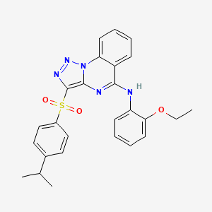 molecular formula C26H25N5O3S B2670860 N-(2-ethoxyphenyl)-3-[4-(propan-2-yl)benzenesulfonyl]-[1,2,3]triazolo[1,5-a]quinazolin-5-amine CAS No. 899761-05-8