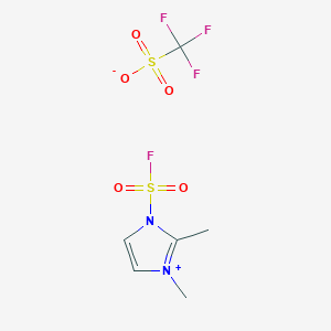 molecular formula C6H8F4N2O5S2 B2670866 1-(fluorosulfonyl)-2,3-dimethyl-1H-imidazol-3-ium trifluoromethanesulfonate CAS No. 2179072-33-2