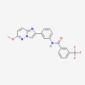 molecular formula C21H15F3N4O2 B2670871 N-(3-(6-methoxyimidazo[1,2-b]pyridazin-2-yl)phenyl)-3-(trifluoromethyl)benzamide CAS No. 955780-47-9