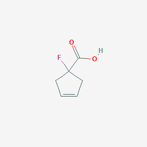 molecular formula C6H7FO2 B2670881 1-Fluorocyclopent-3-ene-1-carboxylic acid CAS No. 2209046-16-0