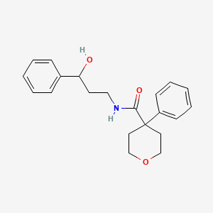 molecular formula C21H25NO3 B2670903 N-(3-hydroxy-3-phenylpropyl)-4-phenyloxane-4-carboxamide CAS No. 1396790-47-8